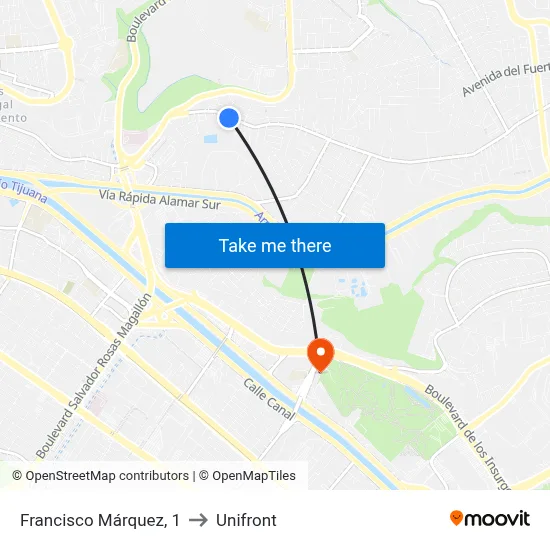 Francisco Márquez, 1 to Unifront map