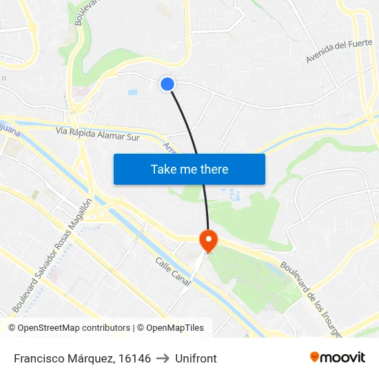 Francisco Márquez, 16146 to Unifront map