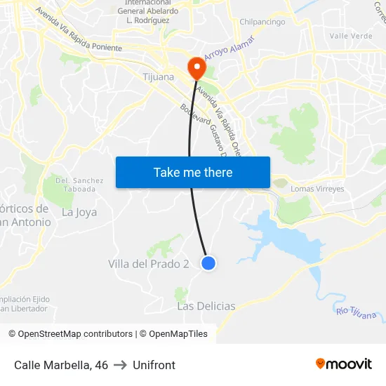 Calle Marbella, 46 to Unifront map