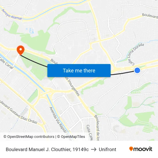 Boulevard Manuel J. Clouthier, 19149c to Unifront map