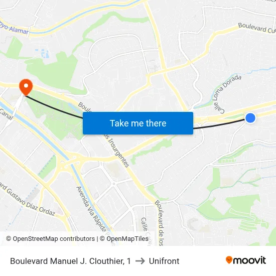 Boulevard Manuel J. Clouthier, 1 to Unifront map