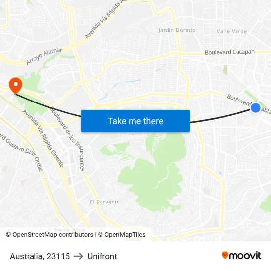 Australia, 23115 to Unifront map