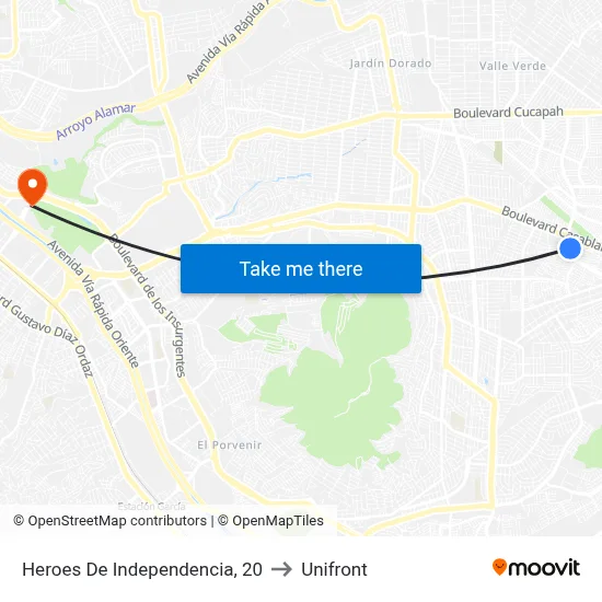 Heroes De Independencia, 20 to Unifront map