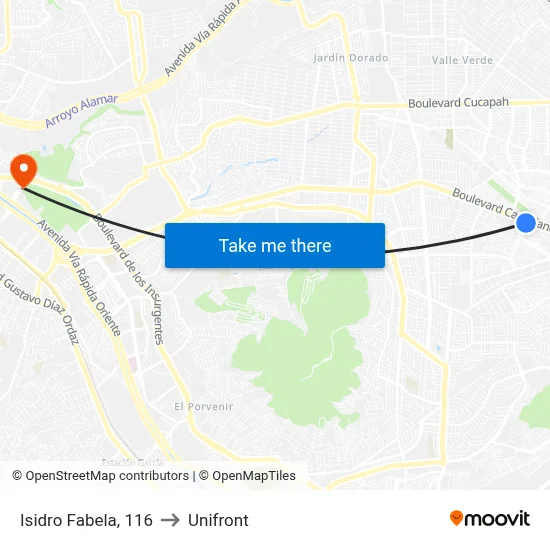 Isidro Fabela, 116 to Unifront map