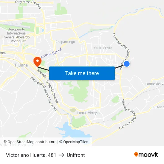 Victoriano Huerta, 481 to Unifront map