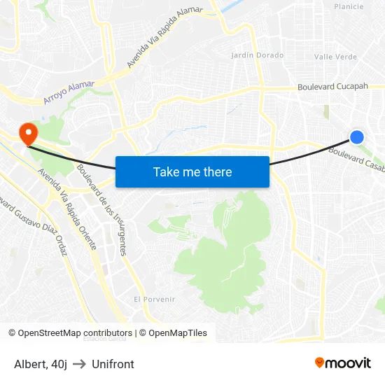 Albert, 40j to Unifront map