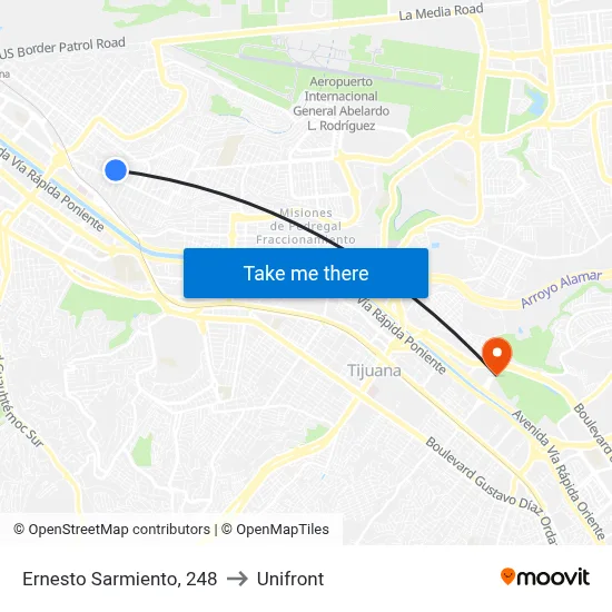 Ernesto Sarmiento, 248 to Unifront map