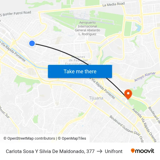 Carlota Sosa Y Silvia De Maldonado, 377 to Unifront map