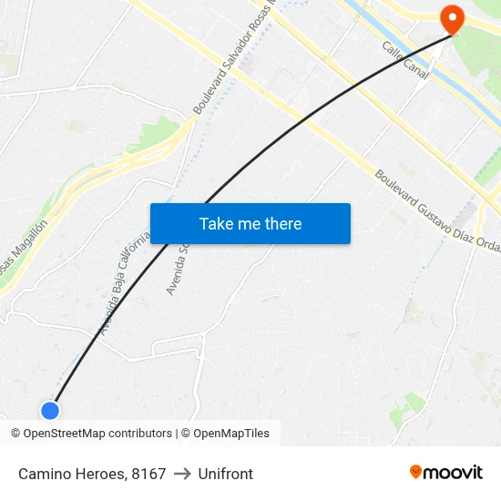 Camino Heroes, 8167 to Unifront map