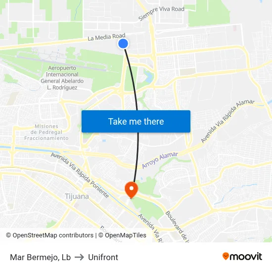 Mar Bermejo, Lb to Unifront map