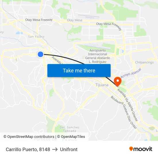 Carrillo Puerto, 8148 to Unifront map