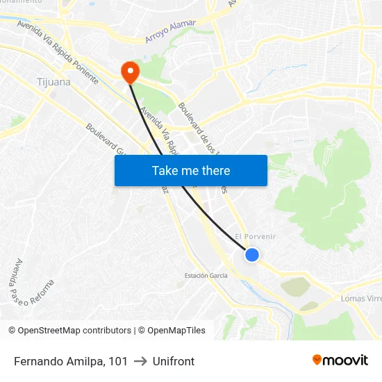 Fernando Amilpa, 101 to Unifront map