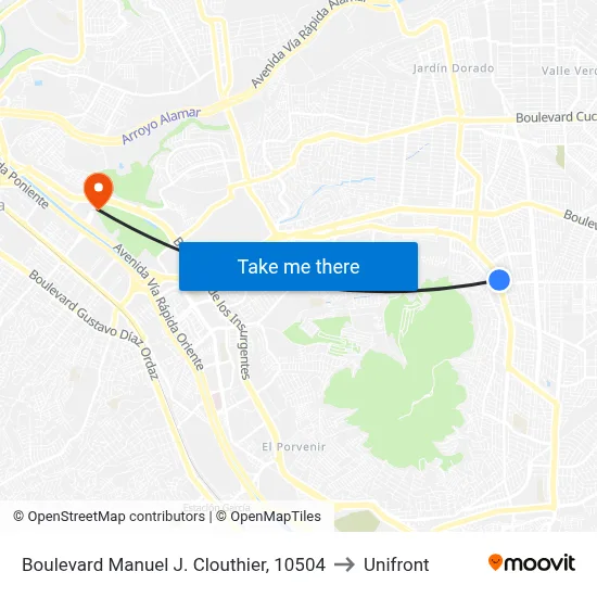 Boulevard Manuel J. Clouthier, 10504 to Unifront map