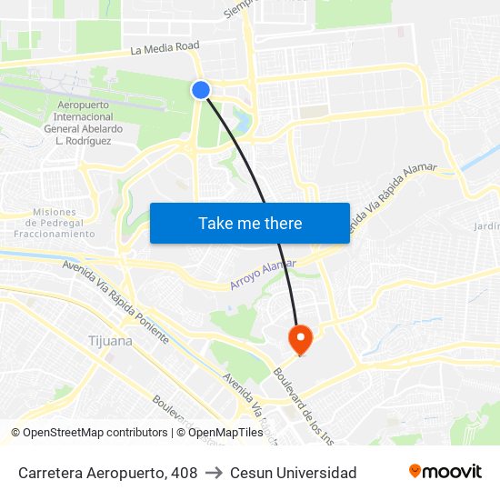 Carretera Aeropuerto, 408 to Cesun Universidad map