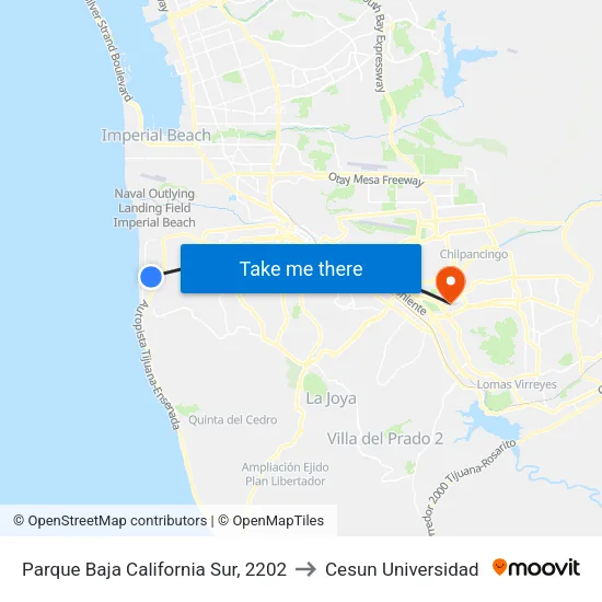 Parque Baja California Sur, 2202 to Cesun Universidad map