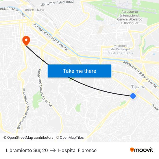 Libramiento Sur, 20 to Hospital Florence map