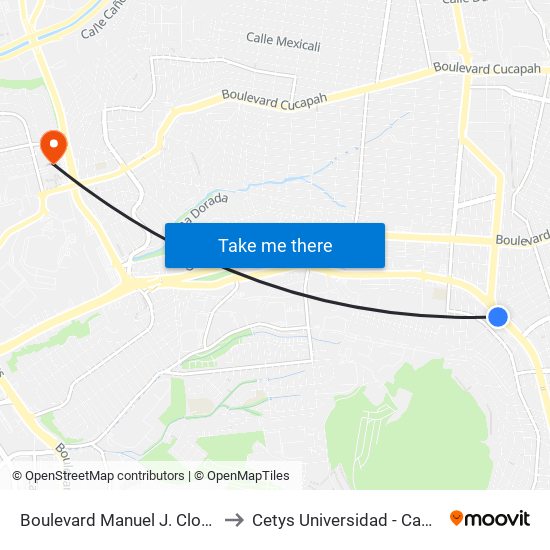 Boulevard Manuel J. Clouthier, 23653 to Cetys Universidad  - Campus Tijuana map
