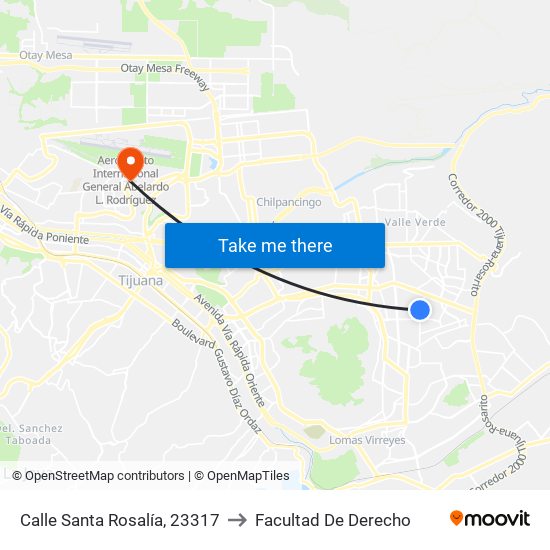 Calle Santa Rosalía, 23317 to Facultad De Derecho map