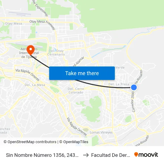 Sin Nombre Número 1356, 24366_E47 to Facultad De Derecho map
