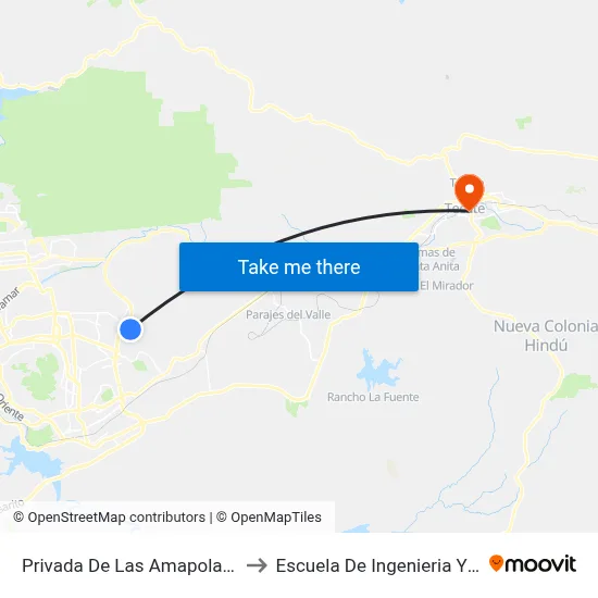 Privada De Las Amapolas, 25166_1 to Escuela De Ingenieria Y Negocios map