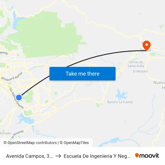 Avenida Campos, 34_B to Escuela De Ingenieria Y Negocios map