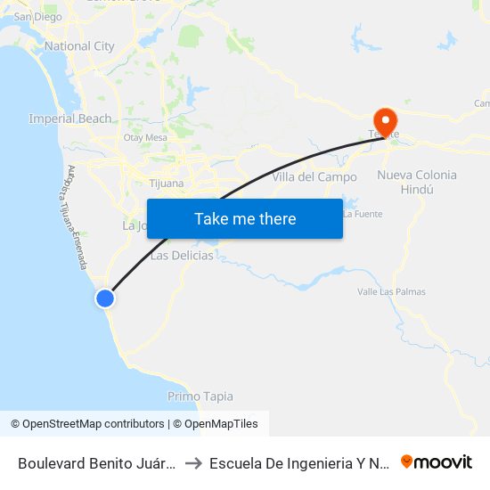 Boulevard Benito Juárez, 388 to Escuela De Ingenieria Y Negocios map