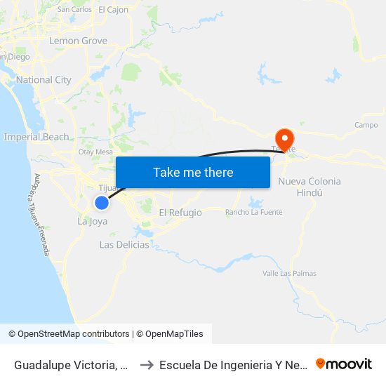 Guadalupe Victoria, 12578 to Escuela De Ingenieria Y Negocios map