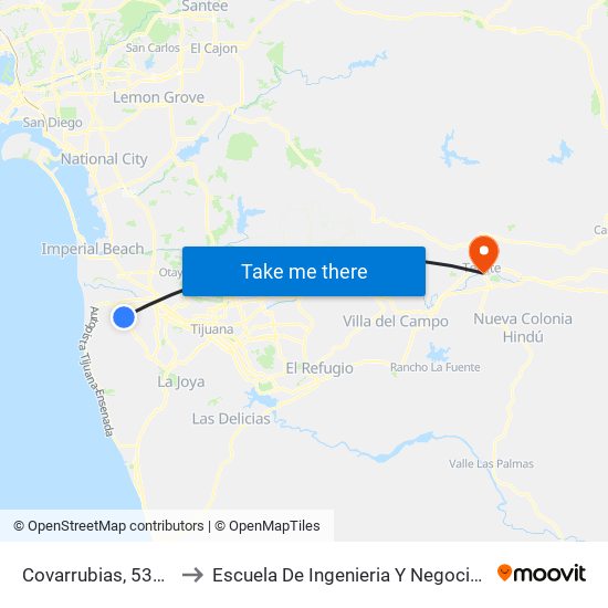 Covarrubias, 5320 to Escuela De Ingenieria Y Negocios map