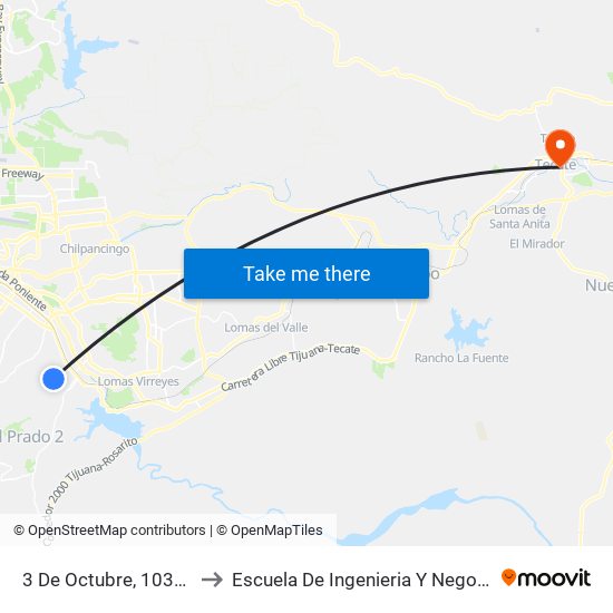 3 De Octubre, 10349a to Escuela De Ingenieria Y Negocios map