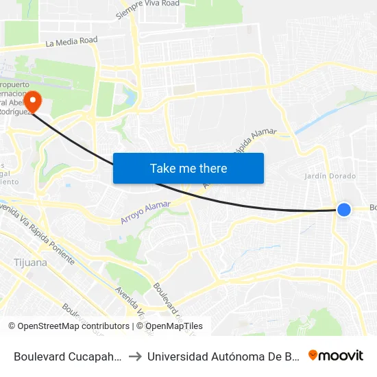 Boulevard Cucapah, 21451_1 to Universidad Autónoma De Baja California map