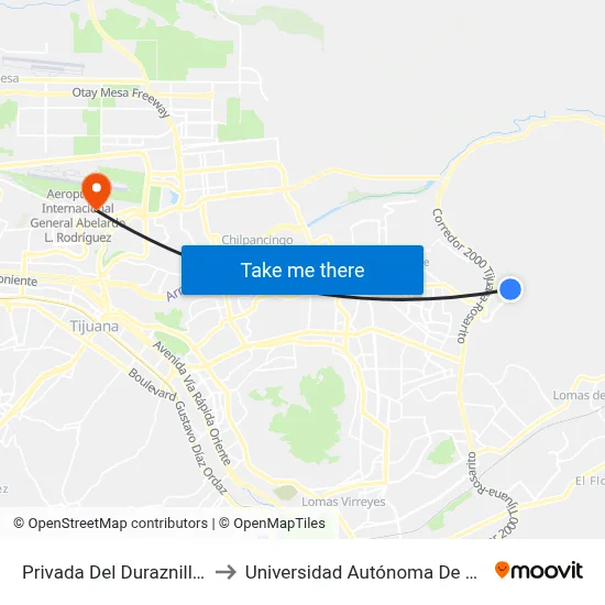 Privada Del Duraznillo, 25346_1 to Universidad Autónoma De Baja California map