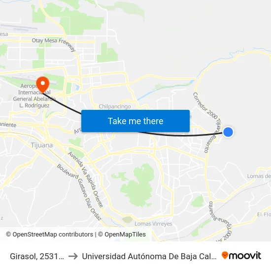 Girasol, 25316_1 to Universidad Autónoma De Baja California map
