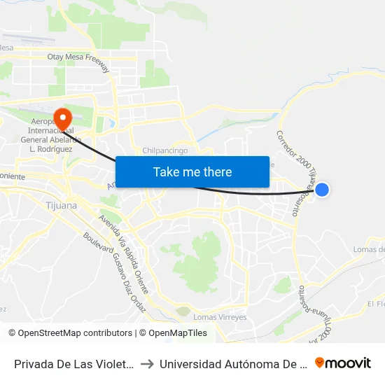 Privada De Las Violetas, 28286_7 to Universidad Autónoma De Baja California map