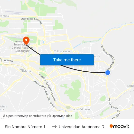 Sin Nombre Número 1356, 24366_E47 to Universidad Autónoma De Baja California map