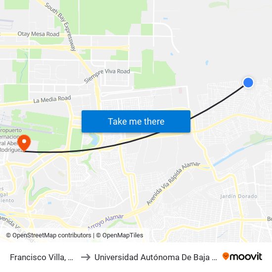Francisco Villa, 22009 to Universidad Autónoma De Baja California map