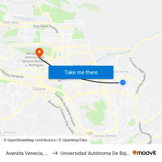 Avenida Venecia, 2717_F5 to Universidad Autónoma De Baja California map