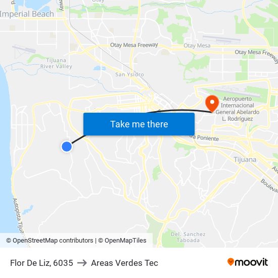 Flor De Liz, 6035 to Areas Verdes Tec map