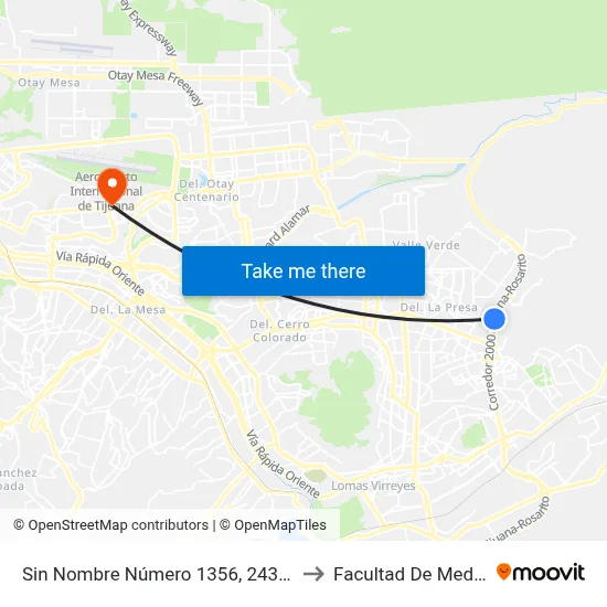 Sin Nombre Número 1356, 24366_E47 to Facultad De Medicina map