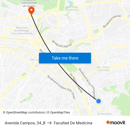 Avenida Campos, 34_B to Facultad De Medicina map