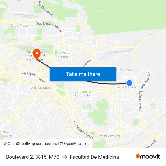 Boulevard 2, 3815_M70 to Facultad De Medicina map