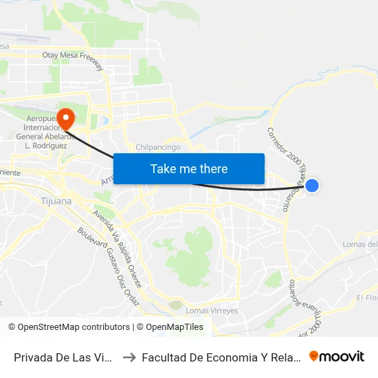 Privada De Las Violetas, 28286_7 to Facultad De Economia Y Relaciones Internacionales map