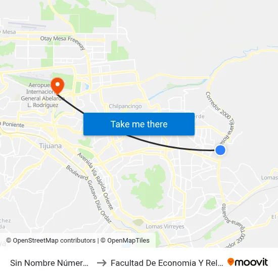 Sin Nombre Número 1356, 24366_E47 to Facultad De Economia Y Relaciones Internacionales map