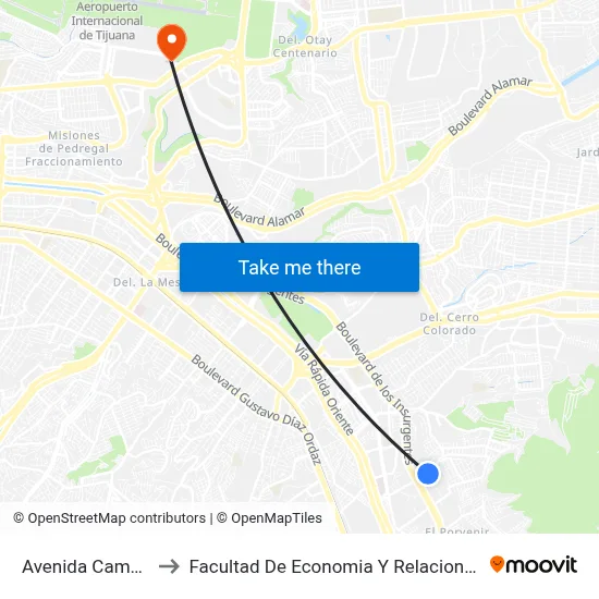 Avenida Campos, 34_B to Facultad De Economia Y Relaciones Internacionales map