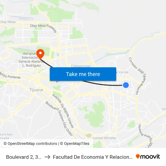 Boulevard 2, 3815_M70 to Facultad De Economia Y Relaciones Internacionales map