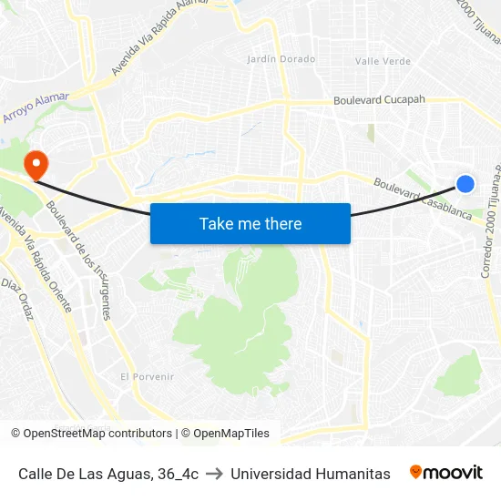 Calle De Las Aguas, 36_4c to Universidad Humanitas map