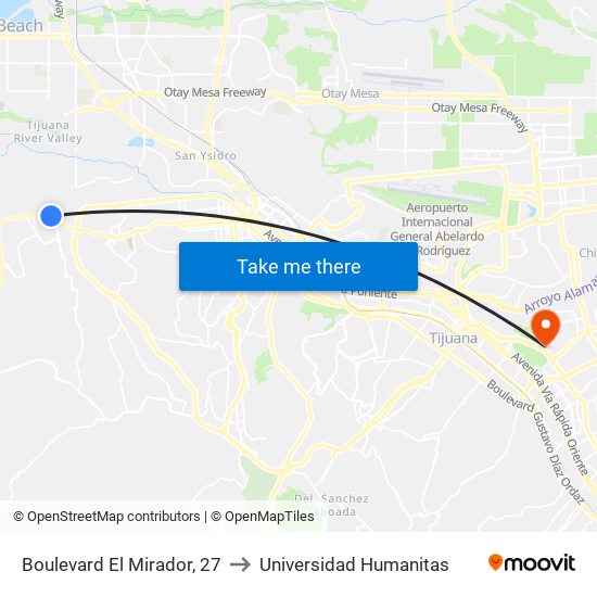 Boulevard El Mirador, 27 to Universidad Humanitas map