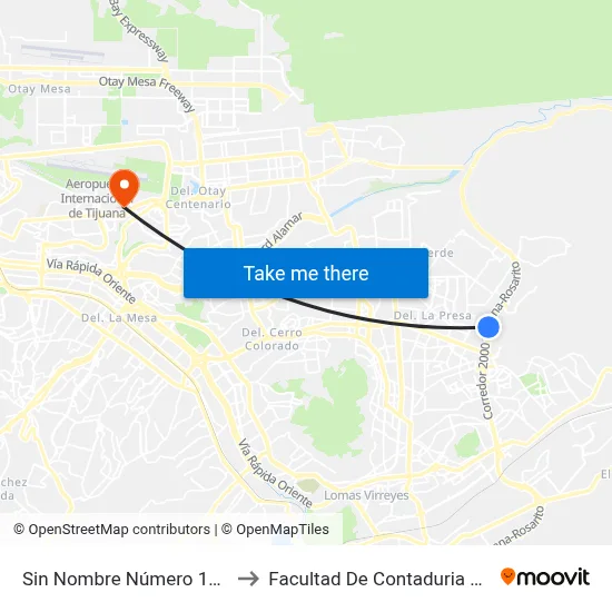 Sin Nombre Número 1356, 24366_E47 to Facultad De Contaduria Y Administracion map