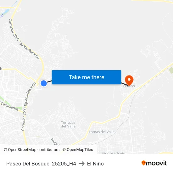 Paseo Del Bosque, 25205_H4 to El Niño map