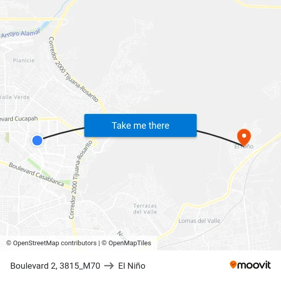 Boulevard 2, 3815_M70 to El Niño map