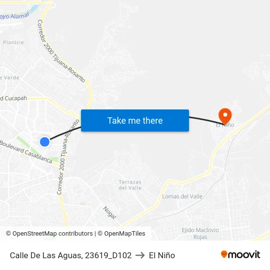 Calle De Las Aguas, 23619_D102 to El Niño map
